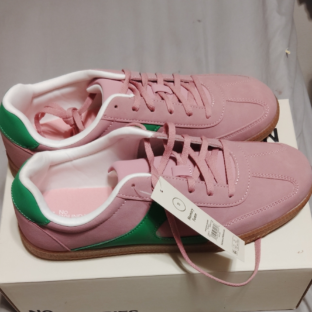Pink and Green Women's Sneakers